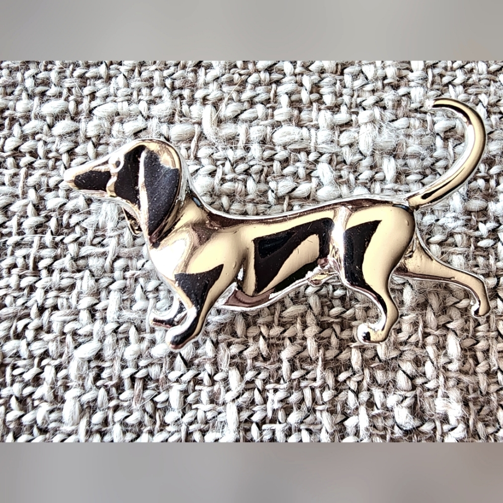 925 Sterling Jezlaine Dachshund Dog Pin